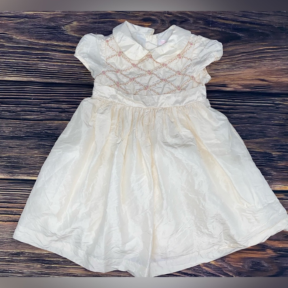 Vintage Janie and Jack Dress 100% Silk VHTF